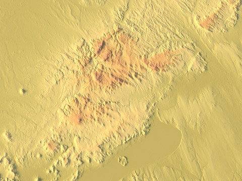 Mappa topografica dell'Ungheria per la stampa 3D di intaglio CNC Modello di stampa 3D