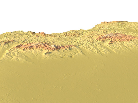 Mappa topografica dell'Ungheria per la stampa 3D di intaglio CNC Modello di stampa 3D