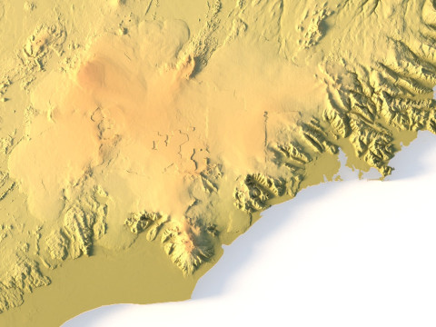 Mappa topografica dell'Islanda per la stampa 3D di intaglio CNC Modello di stampa 3D