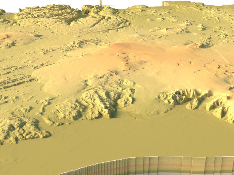 Mappa topografica dell'Islanda per la stampa 3D di intaglio CNC Modello di stampa 3D