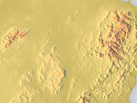 Mappa topografica dell'Irlanda per la stampa 3D di intaglio CNC Modello di stampa 3D