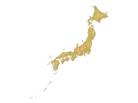 Japan Topographic Map for 3D Printing CNC Carving 3D Print Model