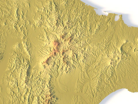 Japan Topographic Map for 3D Printing CNC Carving 3D Print Model