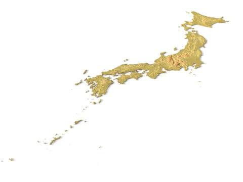 Japan Topographic Map for 3D Printing CNC Carving 3D Print Model