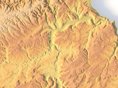 Luxembourg Topographic Map for 3D Printing CNC Carving 3D Print Model
