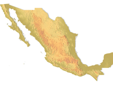 Peta Topografi Meksiko untuk Pencetakan 3D Ukiran CNC Model Cetak 3D