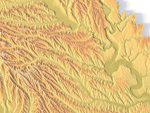 Moldova Topographic Map for 3D Printing CNC Carving 3D Print Model