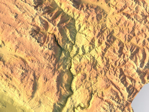 Montenegro Topographic Map for 3D Printing CNC Carving 3D Print Model