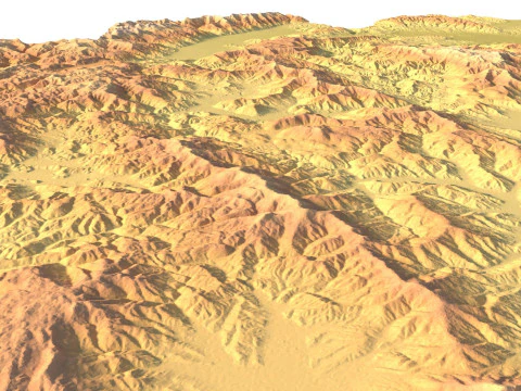 Топографическая карта Северной Македонии для 3D-печати, резьба с ЧПУ 3D Принт Модель