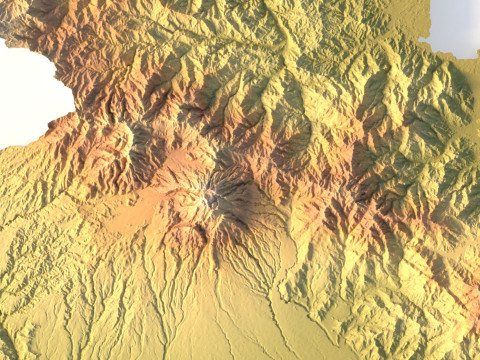 Peta Topografi Panama untuk Pencetakan 3D Ukiran CNC Model Cetak 3D