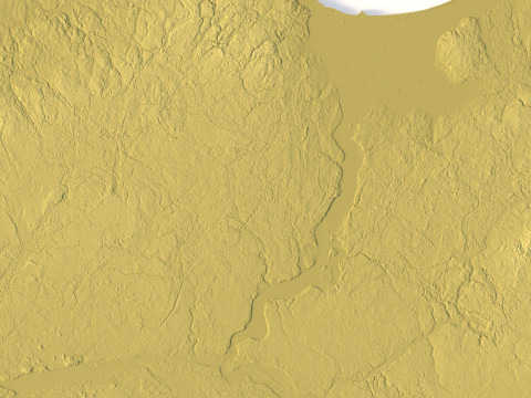 Mappa topografica della Polonia per la stampa 3D di intaglio CNC Modello di stampa 3D