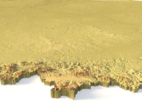 Poland Topographic Map for 3D Printing CNC Carving 3D Print Model