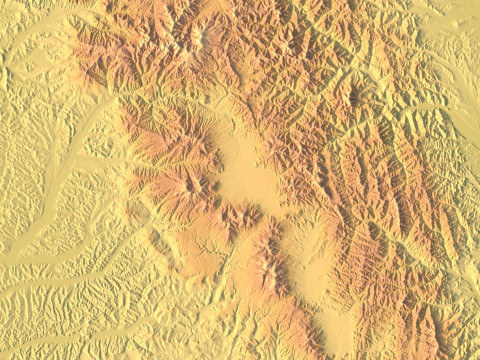 Mappa topografica della Romania per la stampa 3D di intaglio CNC Modello di stampa 3D