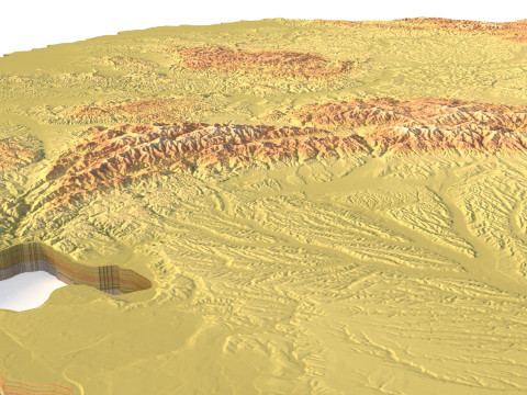 Mappa topografica della Romania per la stampa 3D di intaglio CNC Modello di stampa 3D