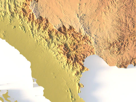 Saudi Arabia Topographic Map for 3D Printing CNC Carving 3D Print Model