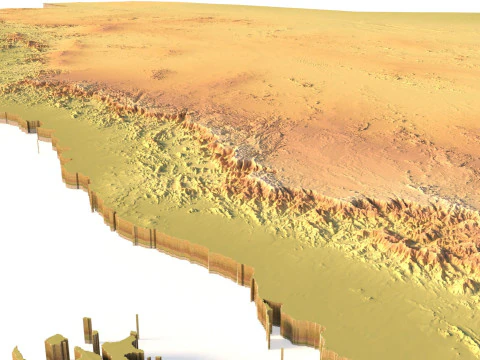 Saudi Arabia Topographic Map for 3D Printing CNC Carving 3D Print Model