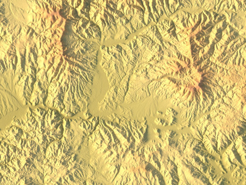 Peta Topografi Slowakia untuk Pencetakan 3D Ukiran CNC Model Cetak 3D