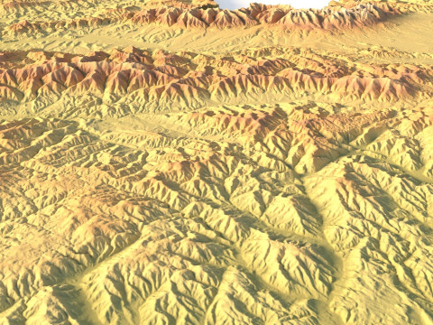Peta Topografi Slowakia untuk Pencetakan 3D Ukiran CNC Model Cetak 3D