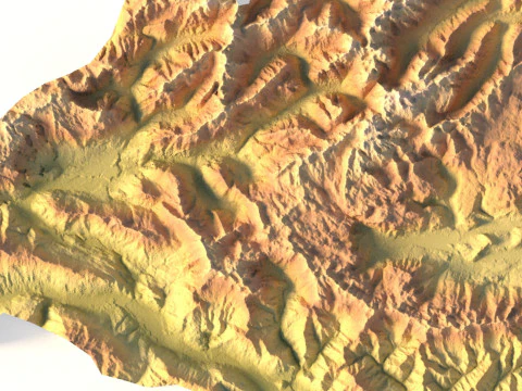 Slovenia Topographic Map for 3D Printing CNC Carving 3D Print Model