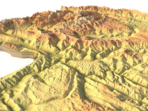 Slovenia Topographic Map for 3D Printing CNC Carving 3D Print Model