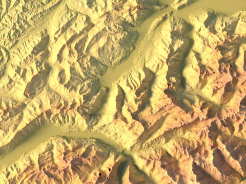 Switzerland Topographic Map for 3D Printing CNC Carving 3D Print Model