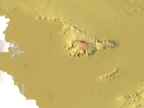 Turkmenistan Topographic Map for 3D Printing CNC Carving 3D Print Model