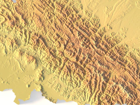 Ukraine Topographic Map for 3D Printing CNC Carving 3D Print Model