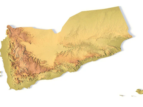 Yemen Topographic Map for 3D Printing CNC Carving 3D Print Model