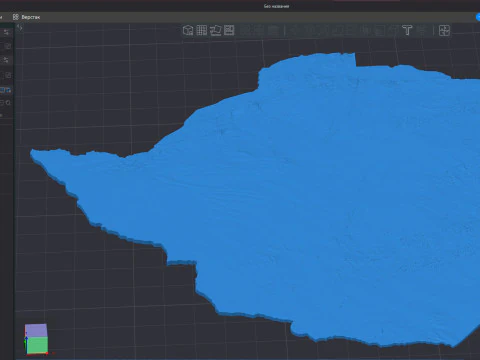 Zimbabwe Terrain Map for 3D Printing CNC Carving 3D Print Model
