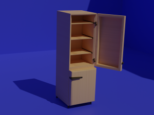 Low Poly wardrobe Modèle 3D