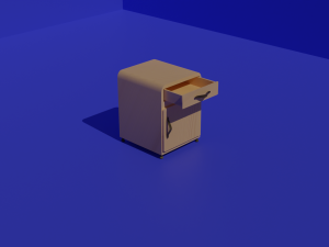 Low Poly bedside table 3D Model