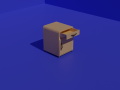 Low Poly bedside table Modèle 3D