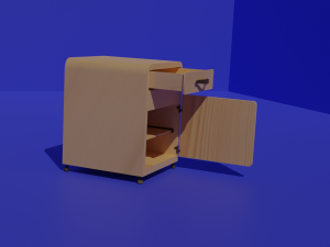 Low Poly bedside table Modelo 3D
