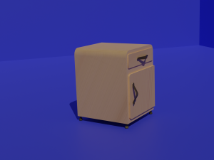 Low Poly bedside table Modelo 3D