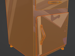 Low Poly bedside table Modelo 3D