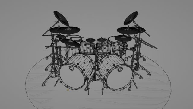 Drum Kit Double Bass DW DRUM 3D Модель In Перкуссия 3DExport