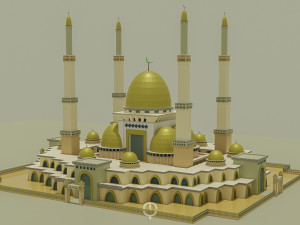Mosque gold 3D मॉडल