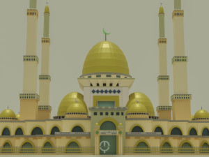 Mosque gold 3D Model