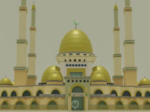 Mosque gold 3D Model
