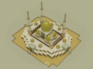 Mosque gold 3D Model