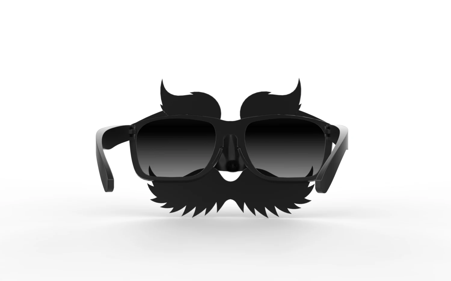 Spy Disguise Glasses 3D Print Model .c4d .max .obj .3ds .fbx .stl .blend 