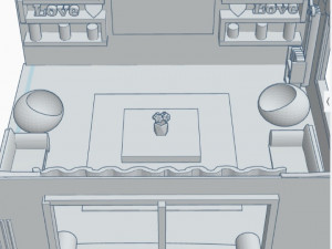 Living Room Model Cartoon 3D 모델