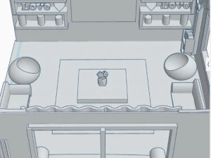 Living Room Model Cartoon 3D Model