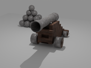 Ships cannon 3D Модель