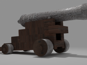 Ships cannon 3D Модель