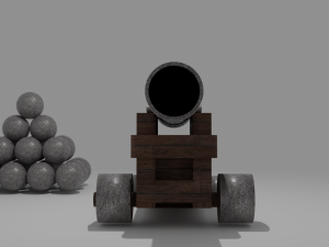 Ships cannon 3D Модель