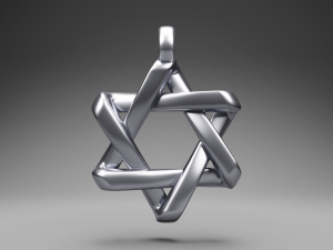Pendant Star of David 3dprint Model Modèles 3D en vedette