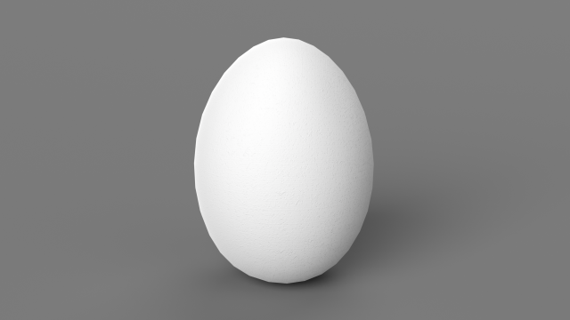 White Chicken Egg Model 3D .c4d .max .obj .3ds .fbx .stl .blend