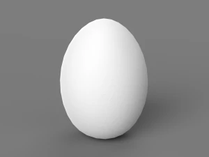 白鸡蛋 3D 模型