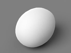 White Chicken Egg Model 3D